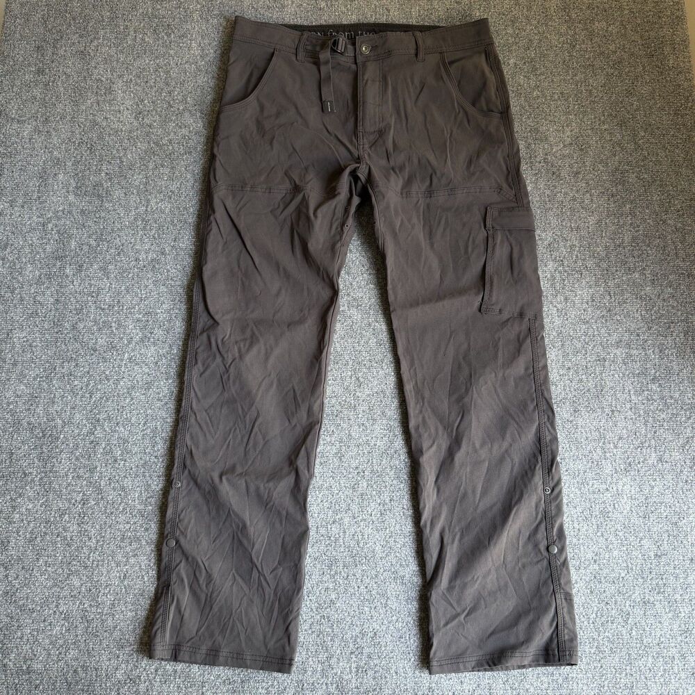 prAna Stretch Zion Cargo Pants Menās 36x32 Hiking Roll Up Outdoor M4ST32116